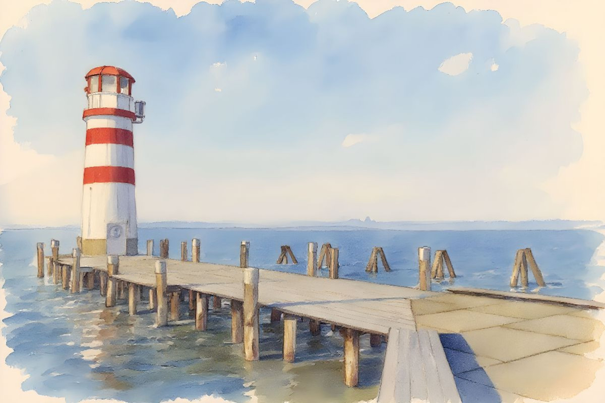 Blick über den Neusiedler See