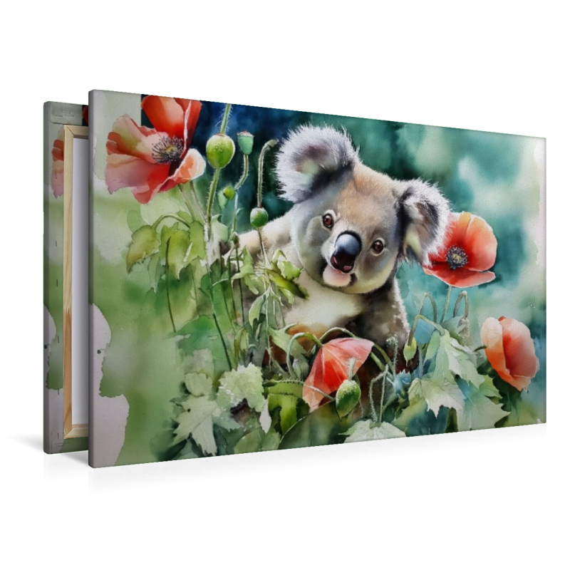 Koala mit Klatschmohn