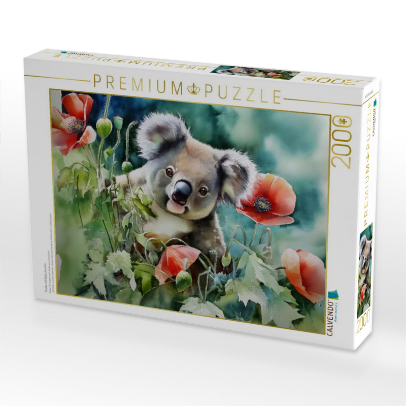 Koala mit Klatschmohn