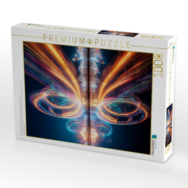 Ein nächtiger Tanz aus Wasser und Leuchten zeigt pure Harmonie