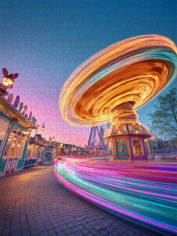 Sanfte Pastelltöne malen die Nacht – ein Ostergruß aus fließendem Licht