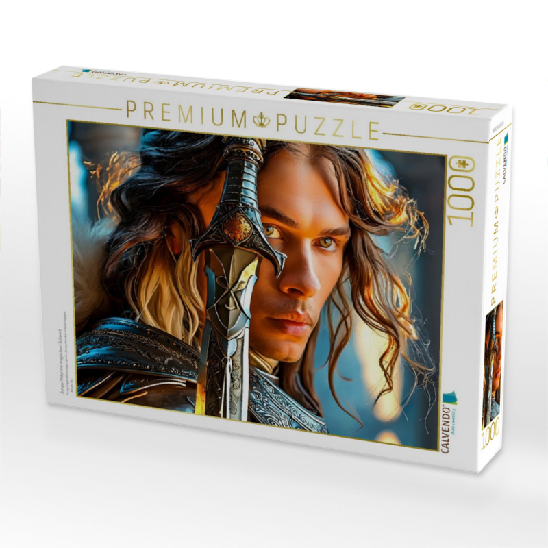 Junger Ritter mit magischem Schwert