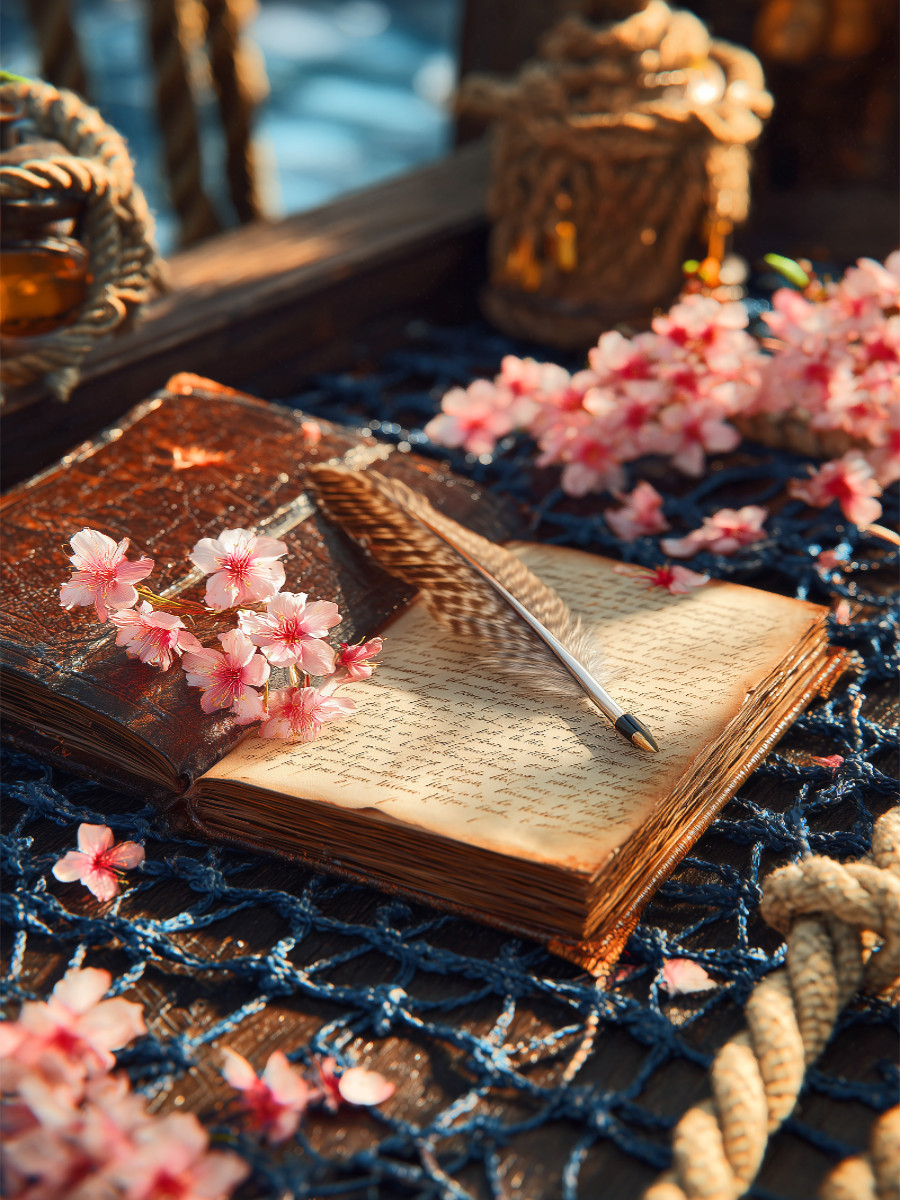 Frühlingslicht trifft auf die Karte verlorener Wege