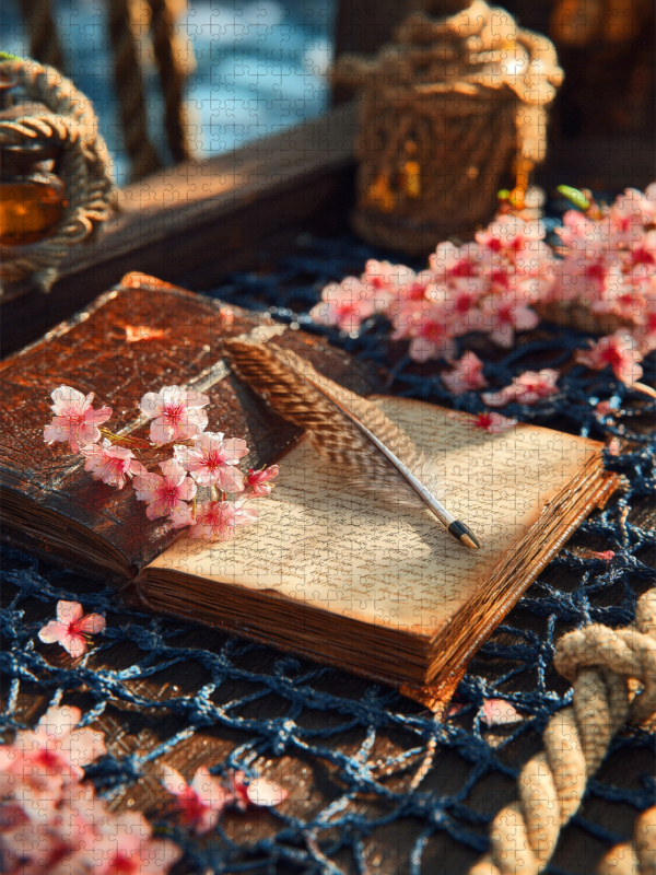 Frühlingslicht trifft auf die Karte verlorener Wege