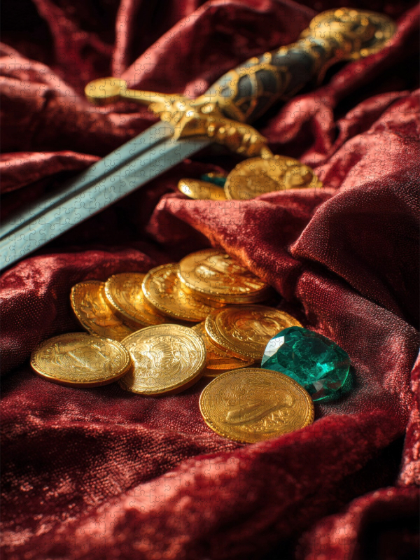 Gold auf Samt der vom Reichtum und vom Meer erzählt