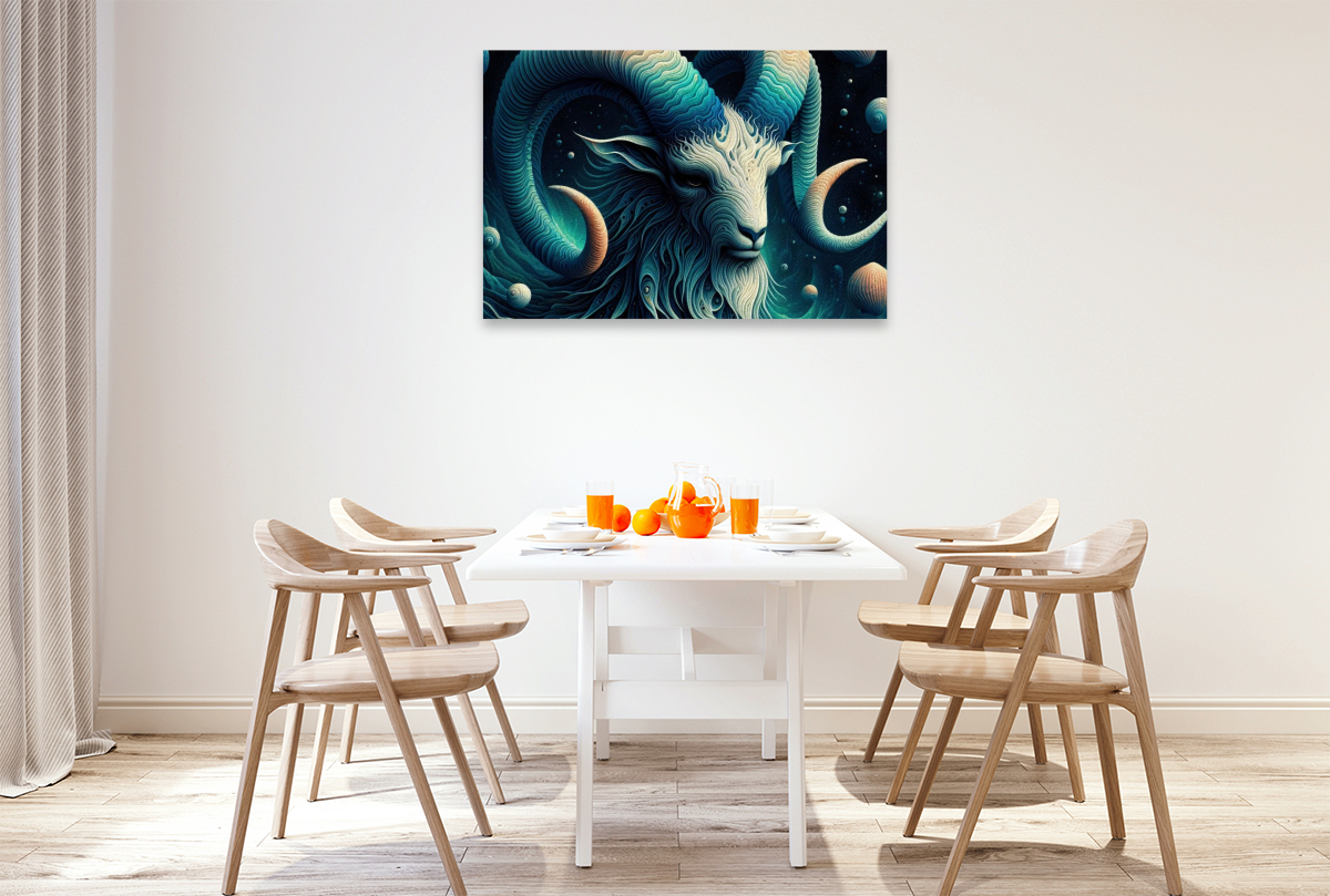 Steinbock im Spiralpanzer