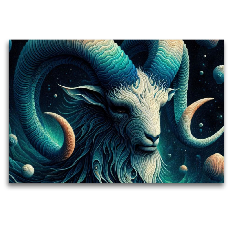 Steinbock im Spiralpanzer