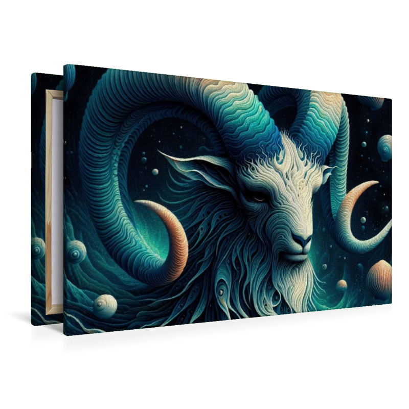 Steinbock im Spiralpanzer