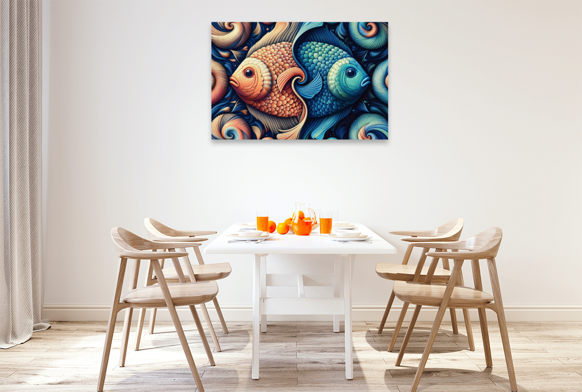 Sternzeichen Fische im Spiralfluss