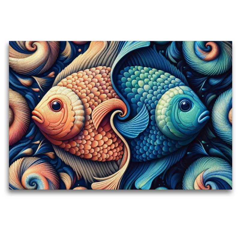 Sternzeichen Fische im Spiralfluss