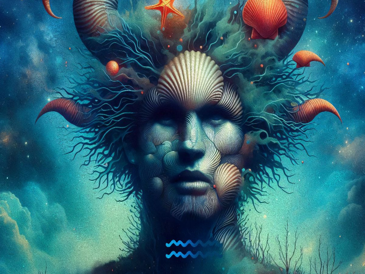 Sternzeichen Wassermann der Wellen