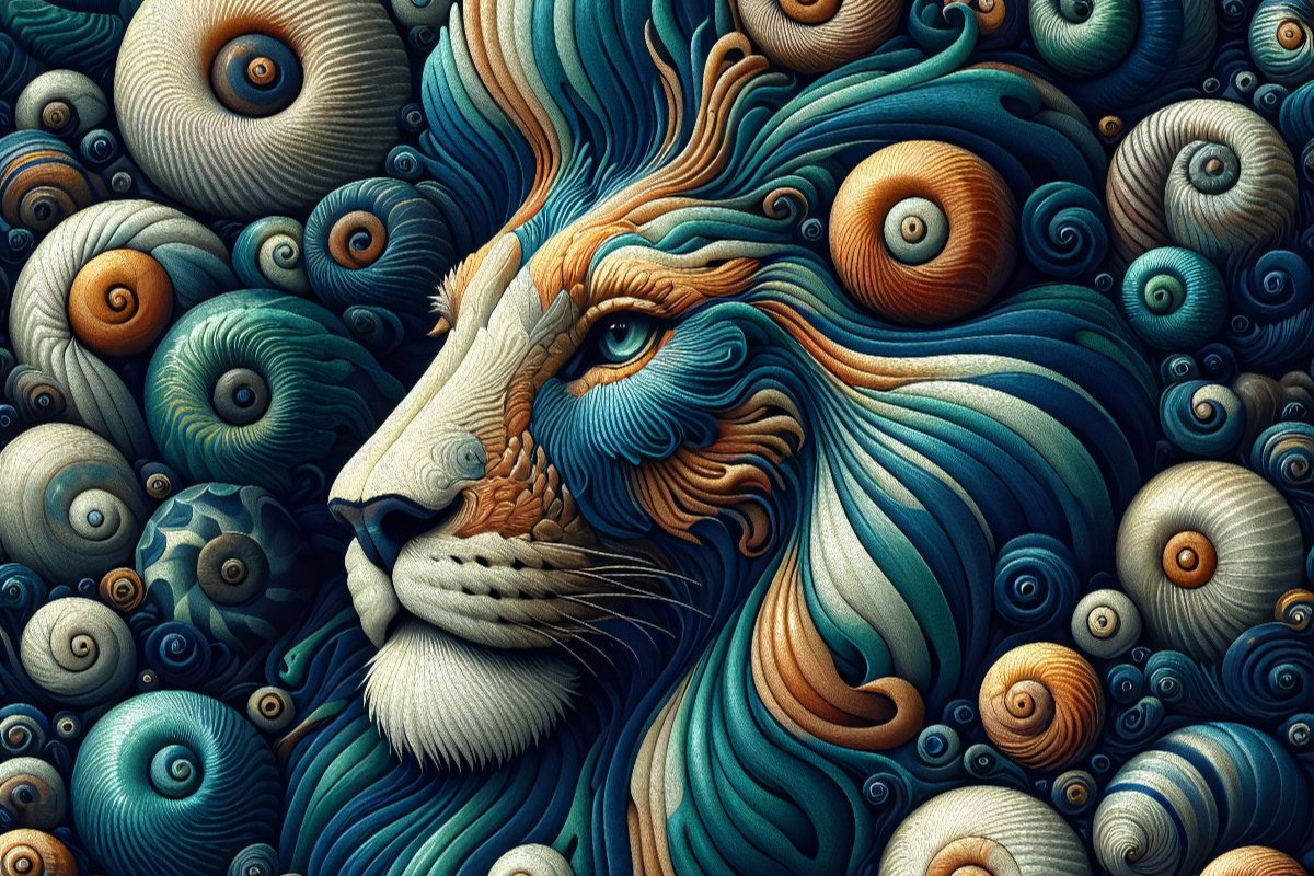 Sternzeichen Löwe im Spirallicht