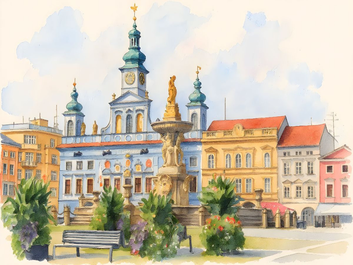 Stadtansicht Budweis