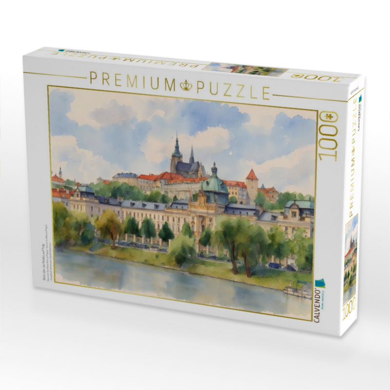 Blick über die Moldau auf Prag