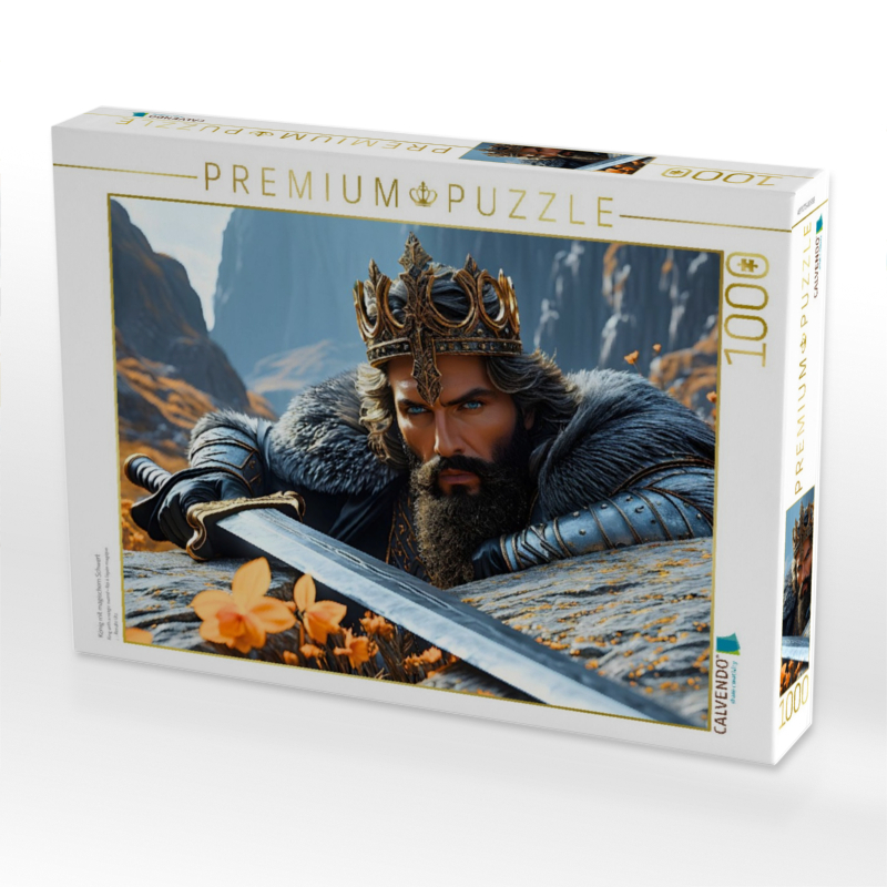 König mit magischem Schwert