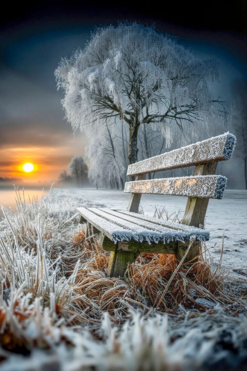 Eine Holzbank am Wegesrand