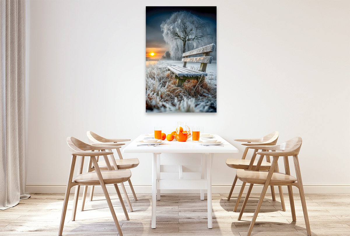 Eine Holzbank am Wegesrand