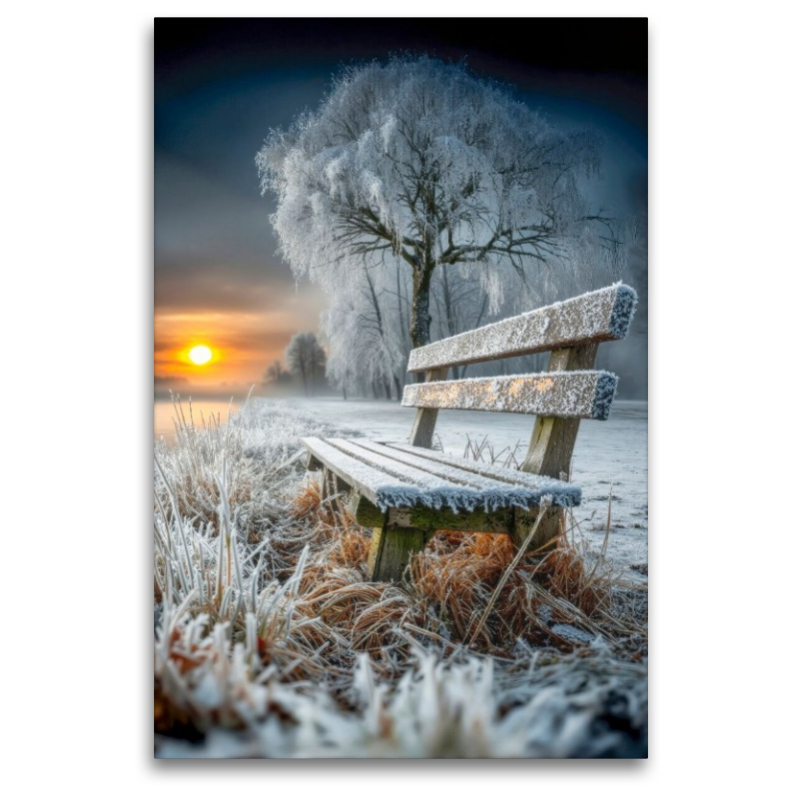 Eine Holzbank am Wegesrand