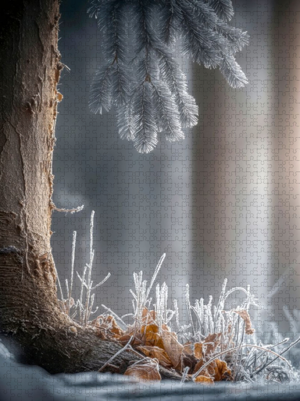 Glitzernde Eiskristalle zieren die Natur
