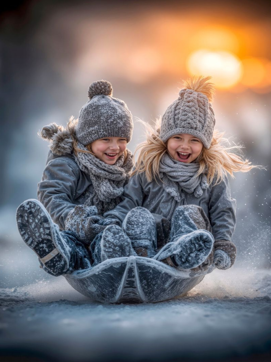 Gemeinsam rodeln - Spaß pur