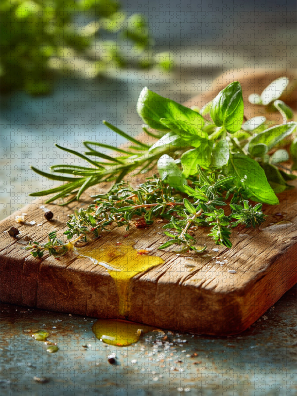 Kräuter in Öl sind ein Gedicht aus Erde und Flamme