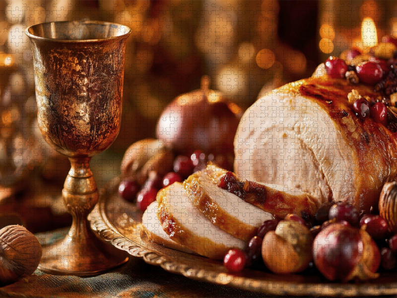 Ein gedeckter Tisch voller Dankbarkeit und Herbstgold