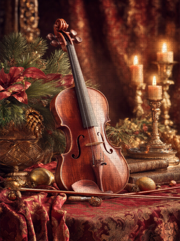 Weihnachtssaiten glühen im Atem der Nacht