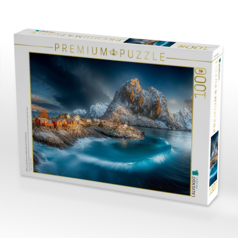 Blick auf die Rorbuer, traditionelle rote Fischerhäuser