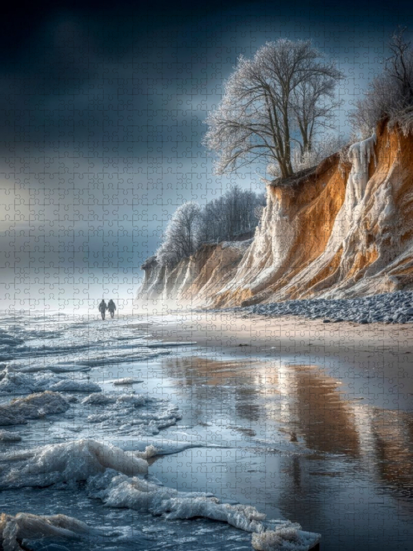 Ein Blick entlang der Steilküste