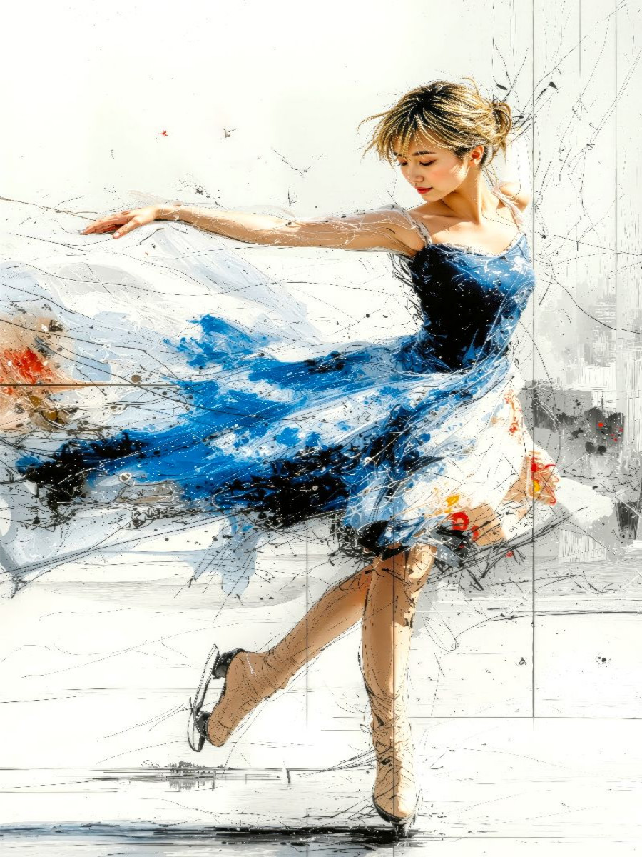 Eiskunstlauf - die Kür auf dem Eis