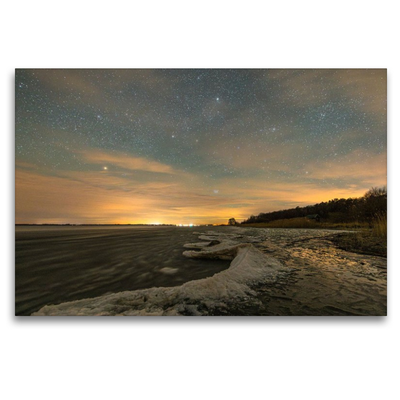 Sternennacht über dem Eiswall der Müritz