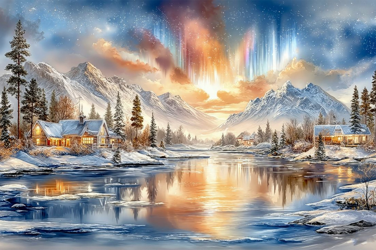 Polarlichter über der kanadischen Wildnis