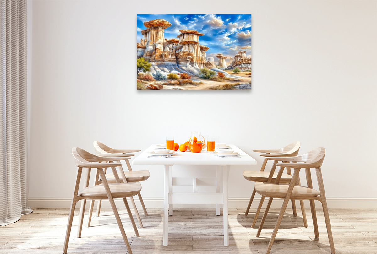 Die Hoodoos in Drumheller in der Provinz Alberta