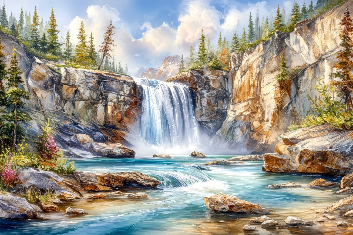 Virginia Falls im Nahanni National Park Reserve