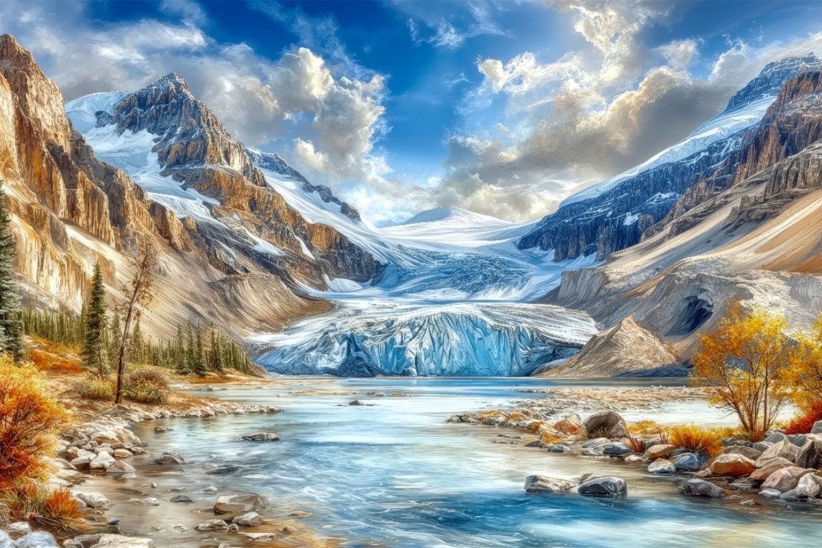 Athabasca Gletscher in den Rocky Mountains