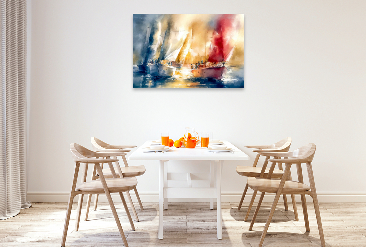 Dynamik in Blau, Gelb und Rot