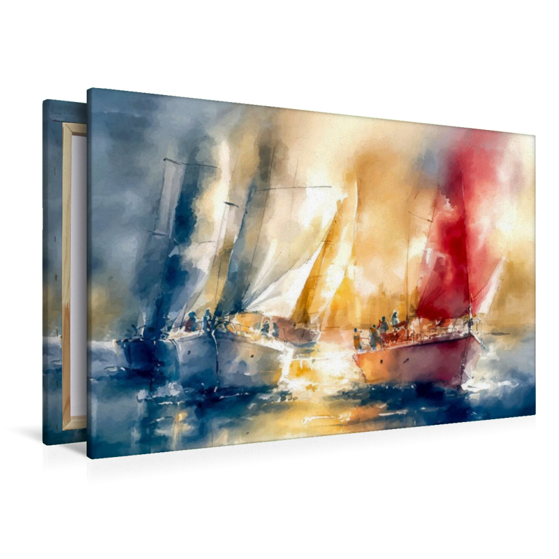 Dynamik in Blau, Gelb und Rot