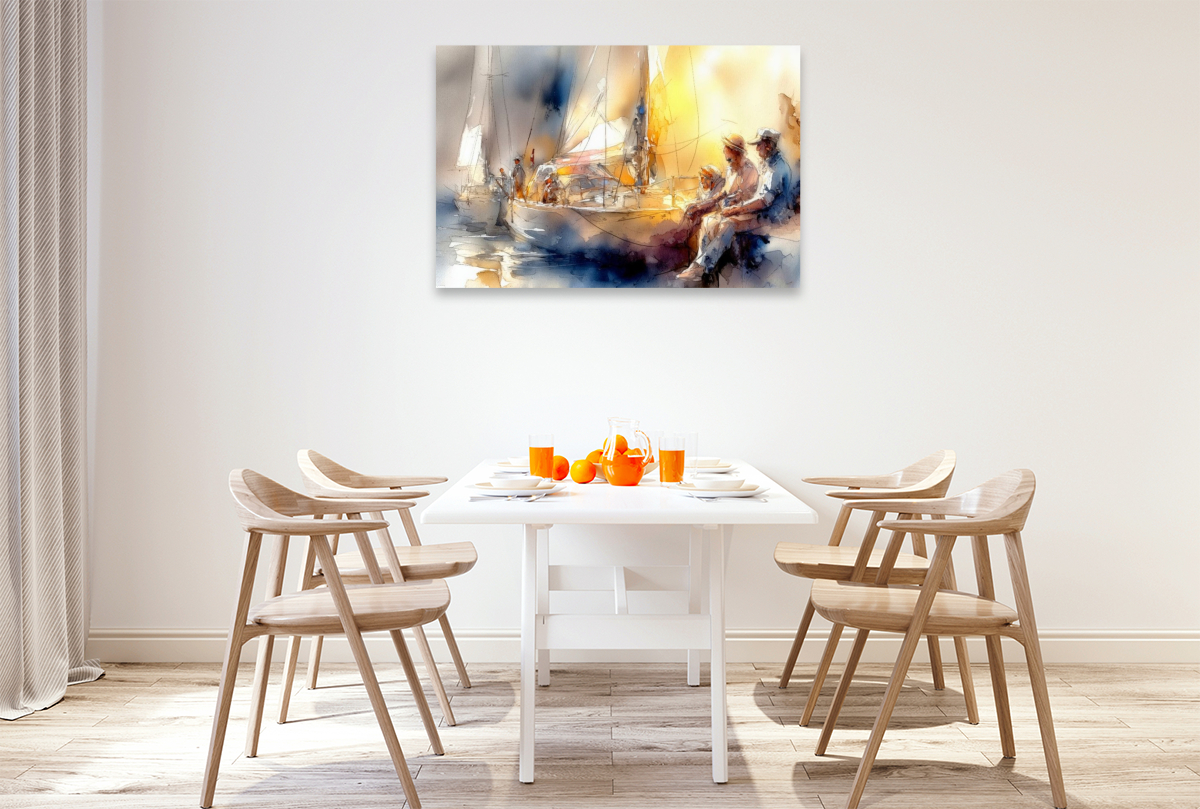 Klönschnack auf der Hafenmauer