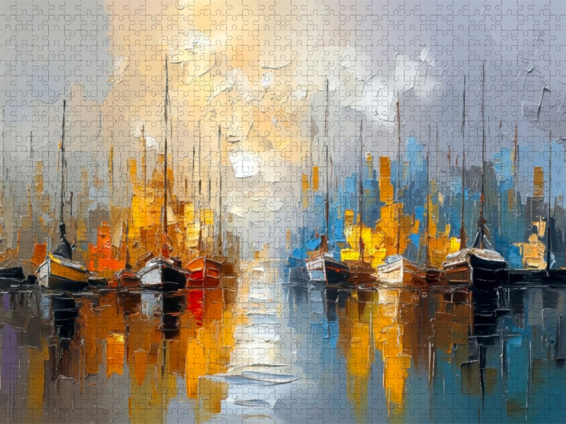 Stille in der Hafen-Dämmerung