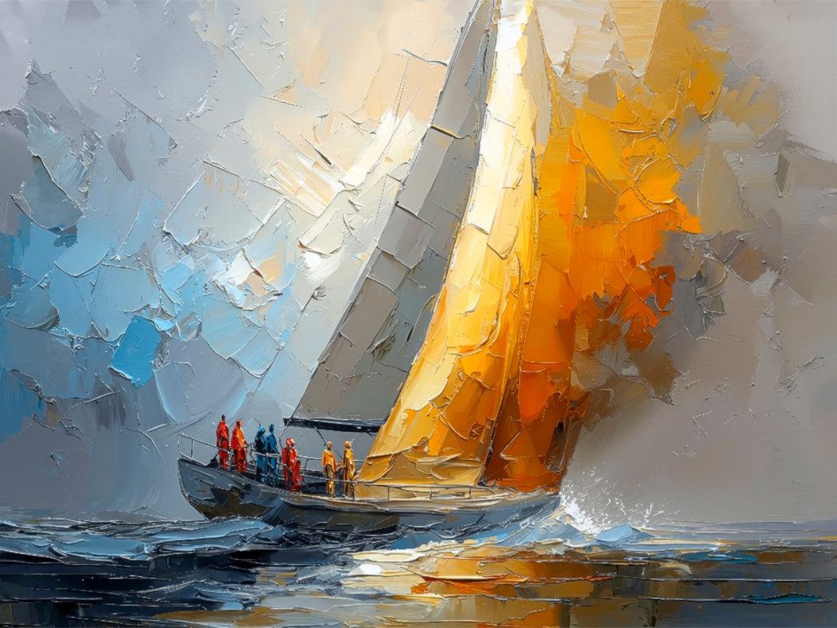 Starker Wind ermöglicht große Geschwindigkeit