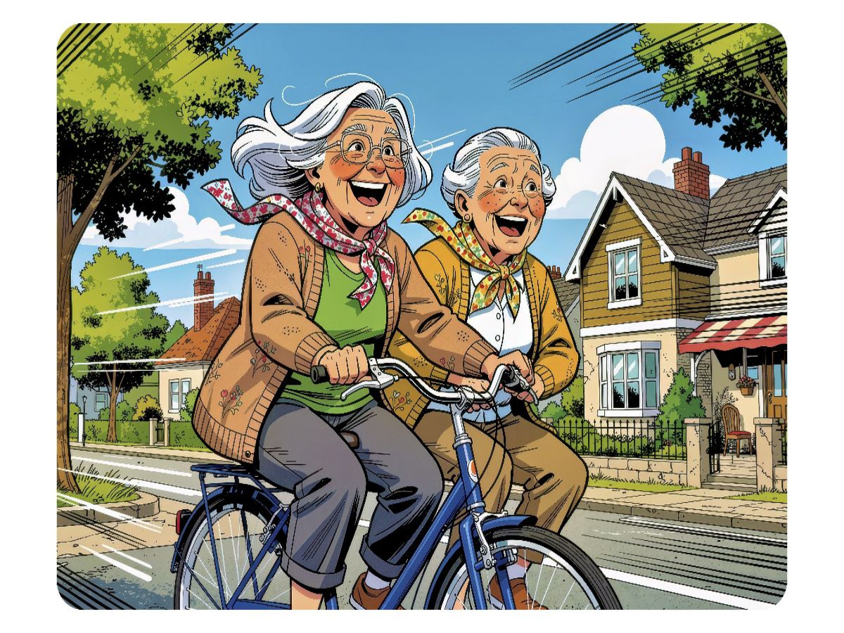 Ein Motiv aus dem Kalender Charmante Rentner im Comic-Stil