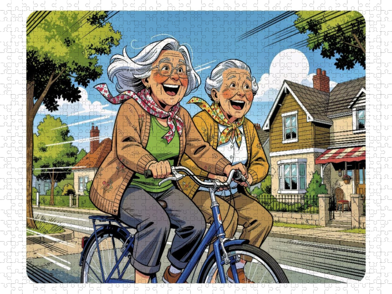 Ein Motiv aus dem Kalender Charmante Rentner im Comic-Stil