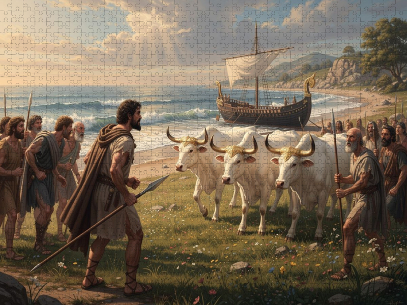 Odysseus auf der Insel der Rinder des Helios