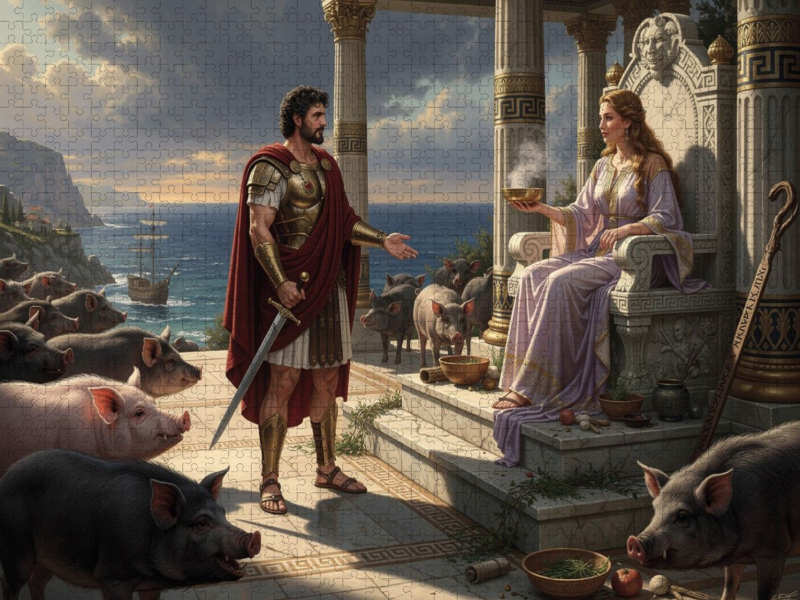Odysseus bei der Zauberin Circe