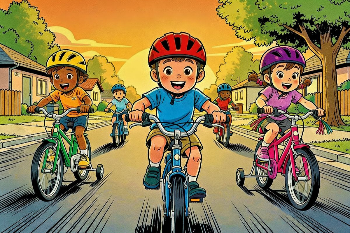 Ein Motiv aus dem Kalender Mein erstes Fahrrad - Comic