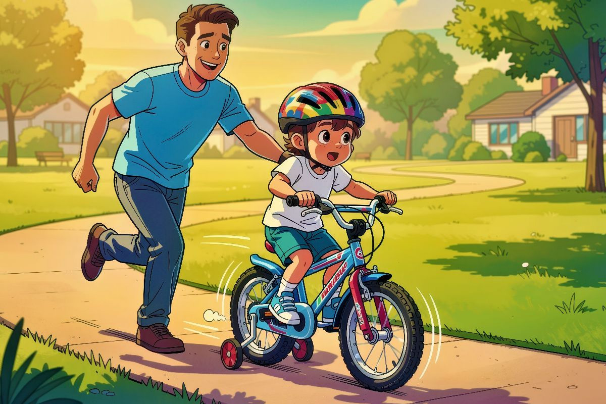 Ein Motiv aus dem Kalender Mein erstes Fahrrad - Comic