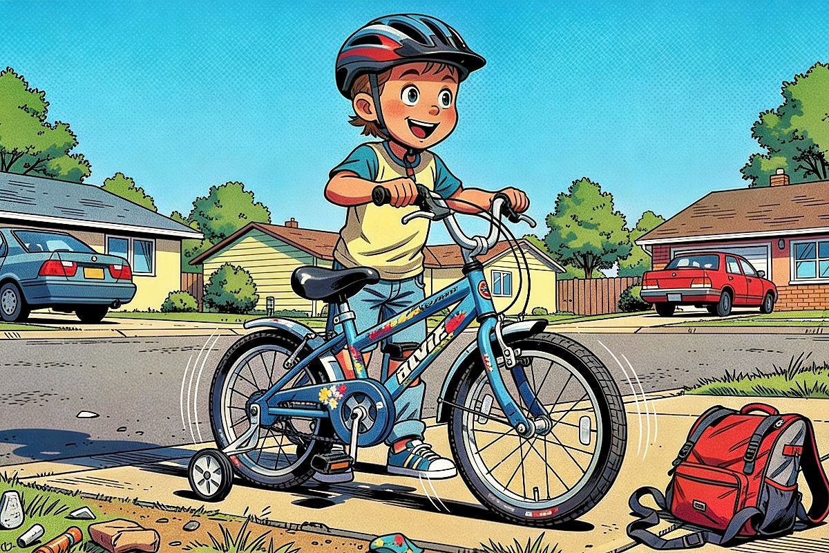 Ein Motiv aus dem Kalender Mein erstes Fahrrad Comic