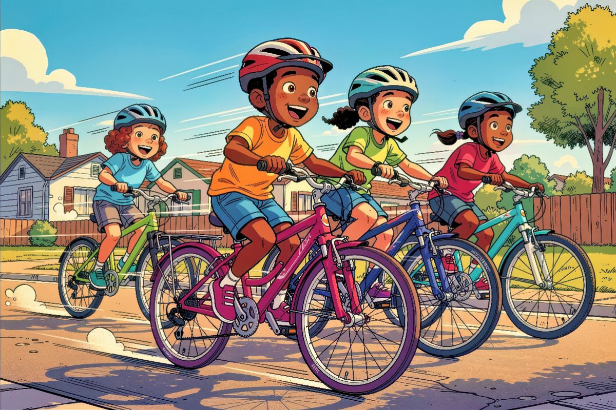 Ein Motiv aus dem Kalender Mein erstes Fahrrad Comic