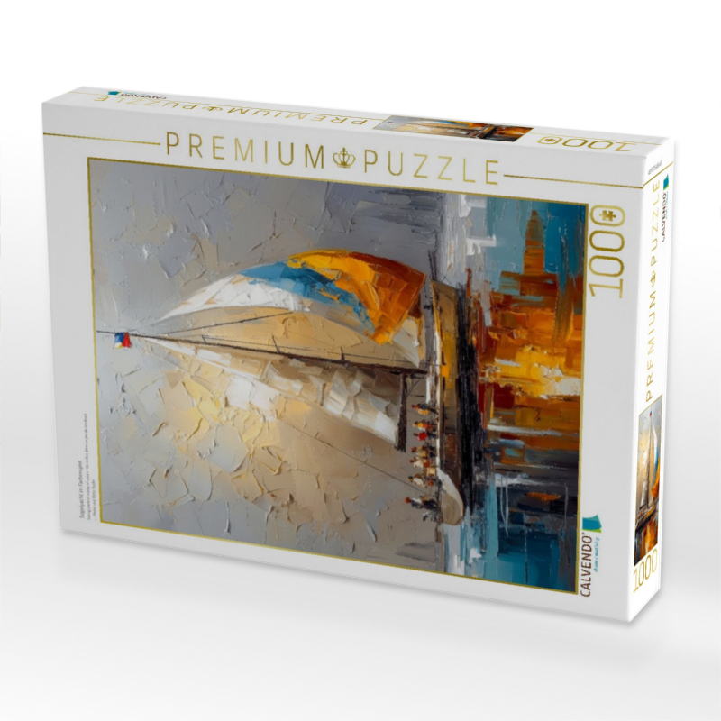 Segelyacht im Farbenspiel