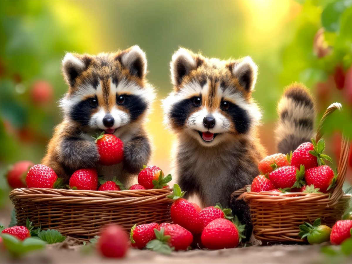 Erdbeeren pflücken und naschen - mmh lecker